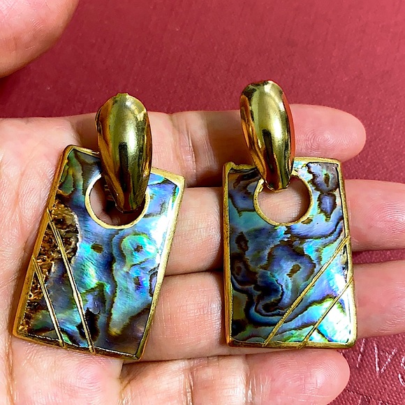 🖤Abalone💕shell earrings - Picture 1 of 9